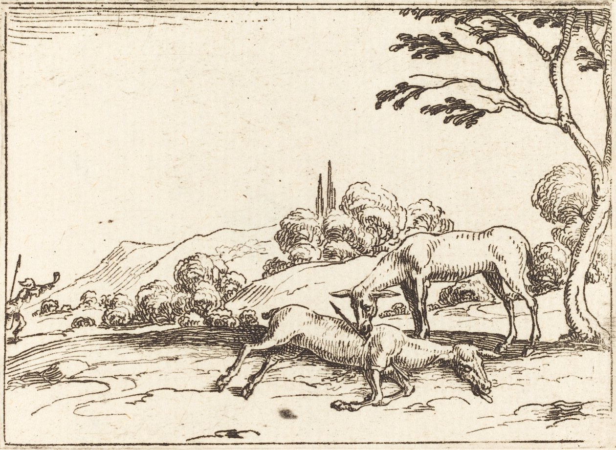 Doe Tayının Yasını Tutuyor by Jacques Callot