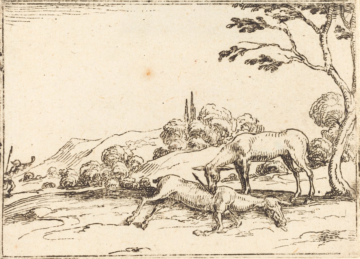 Doe Tayının Yasını Tutuyor by Jacques Callot