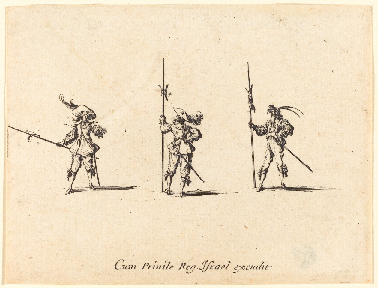 Halberds ile matkap by Jacques Callot