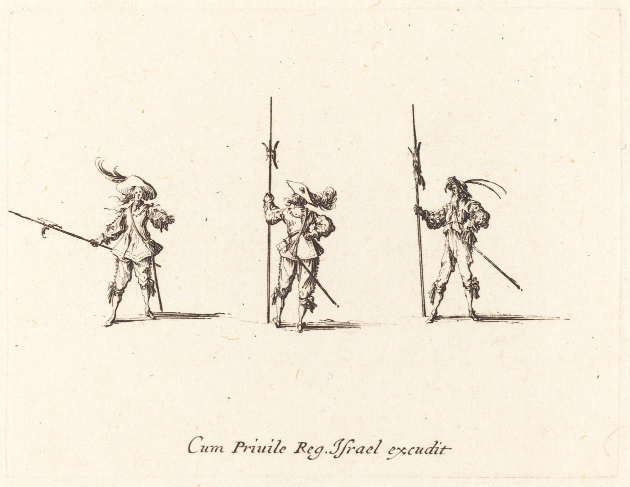 Halberds ile matkap by Jacques Callot