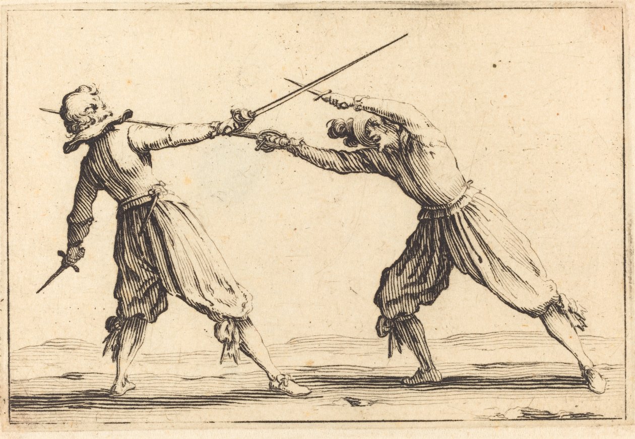 Kılıç ve Hançerlerle Düello by Jacques Callot