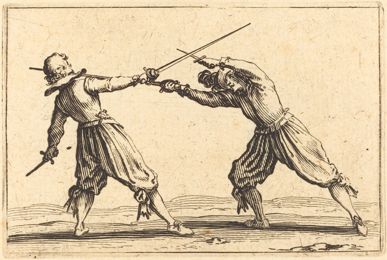 Kılıç ve Hançerlerle Düello by Jacques Callot