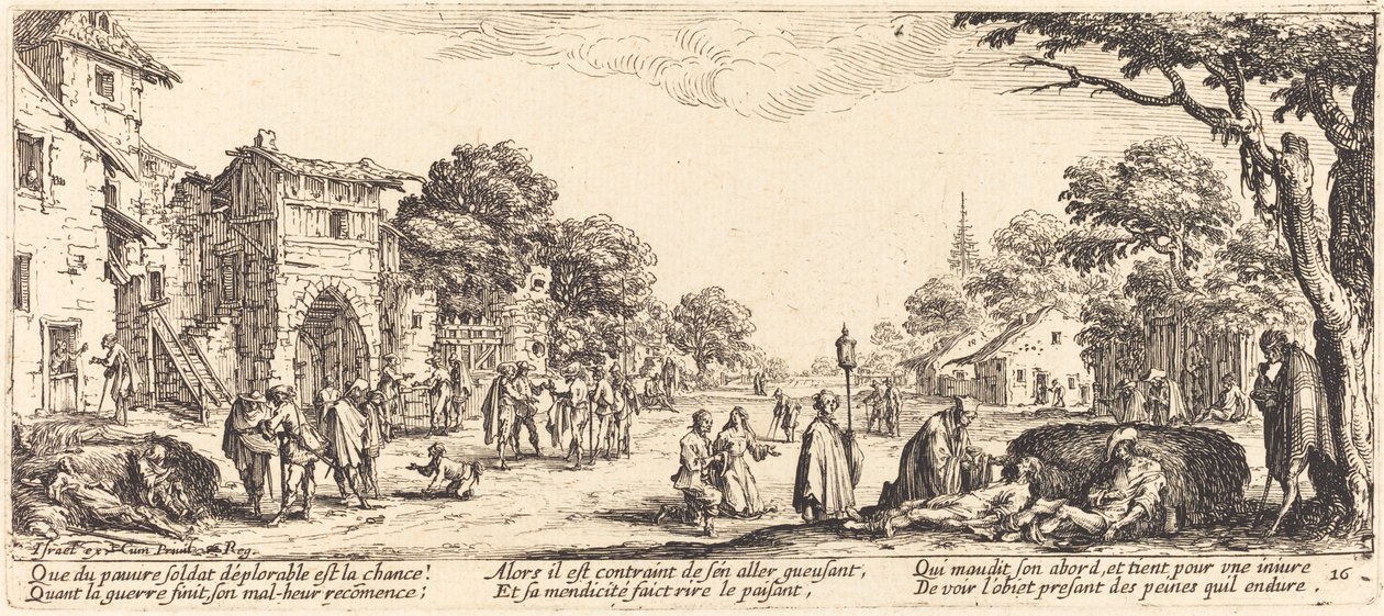 Yol Kenarında Ölen Askerler by Jacques Callot