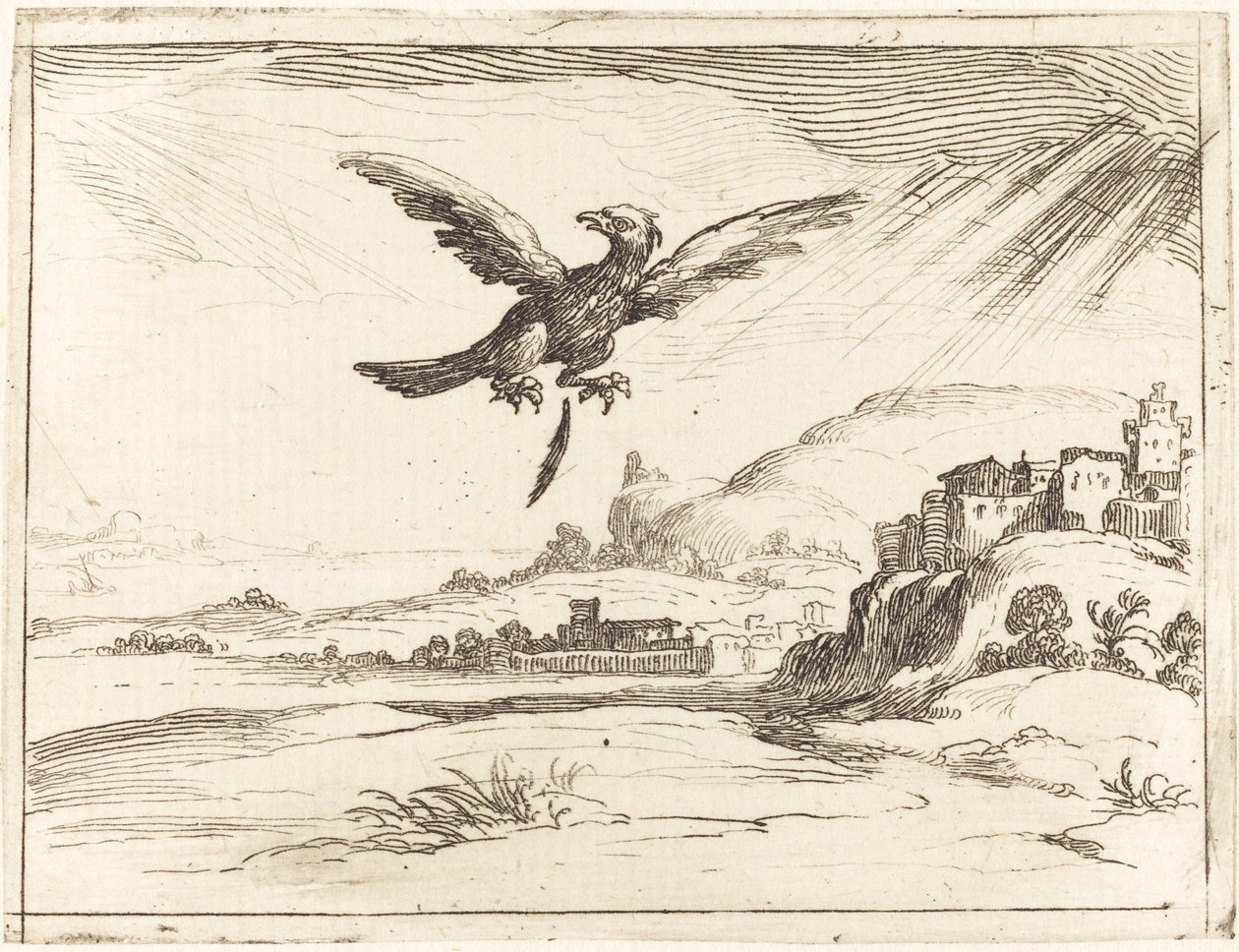 Eski Bir Tüyünü Kaybeden Kartal by Jacques Callot