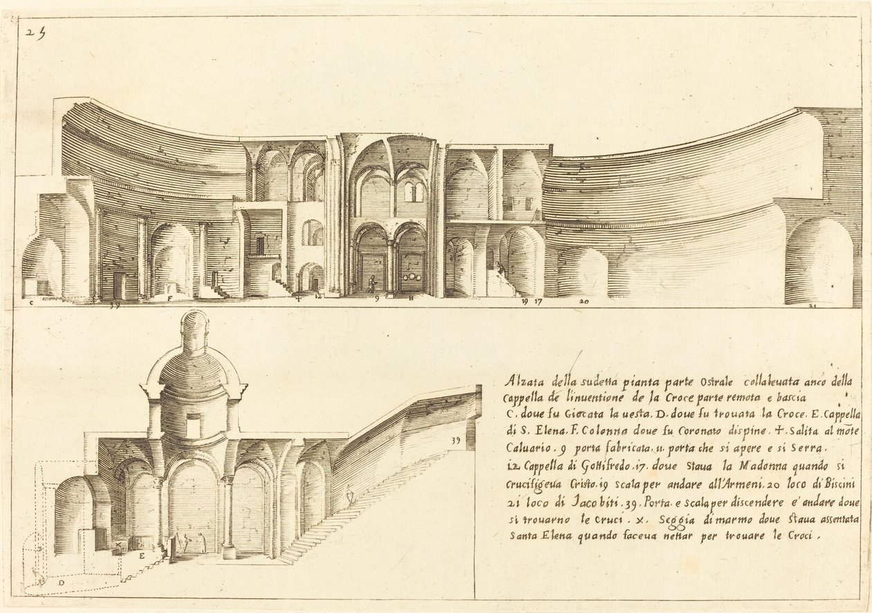 Haçın İcadı Şapelinin Yükselişi by Jacques Callot