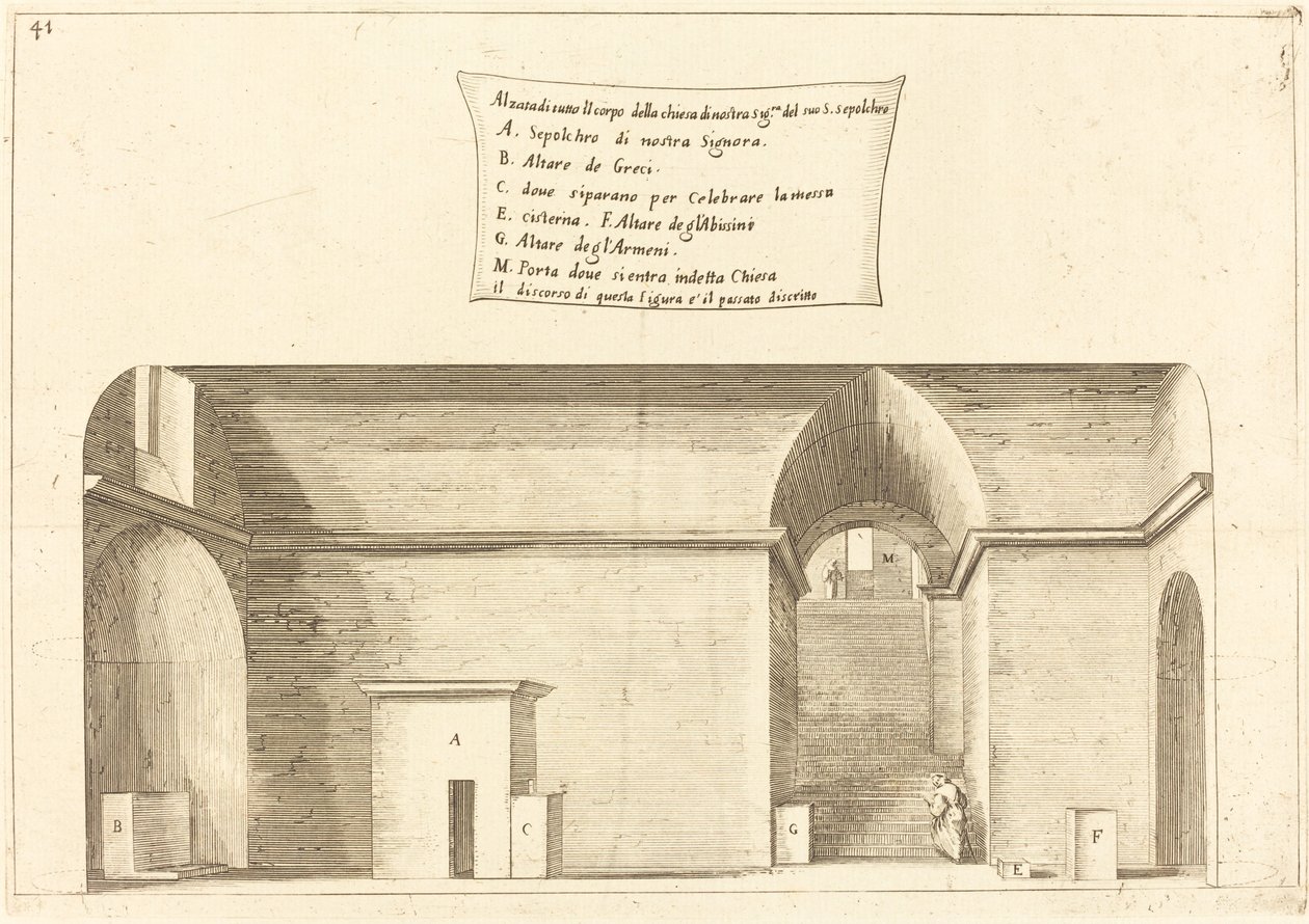 Kutsal Kabir Kilisesi'nin Yükselişi by Jacques Callot
