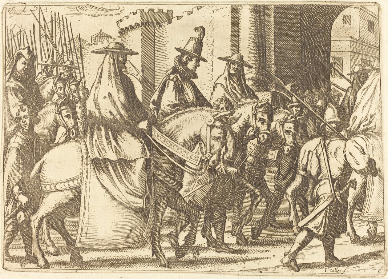 Ferrara Kasabasına Giriş by Jacques Callot