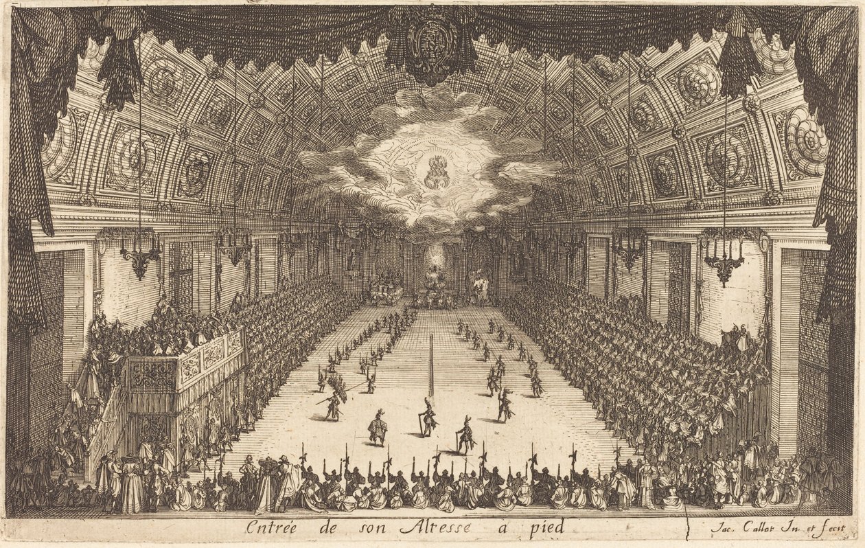 Majestelerinin yaya girişi by Jacques Callot