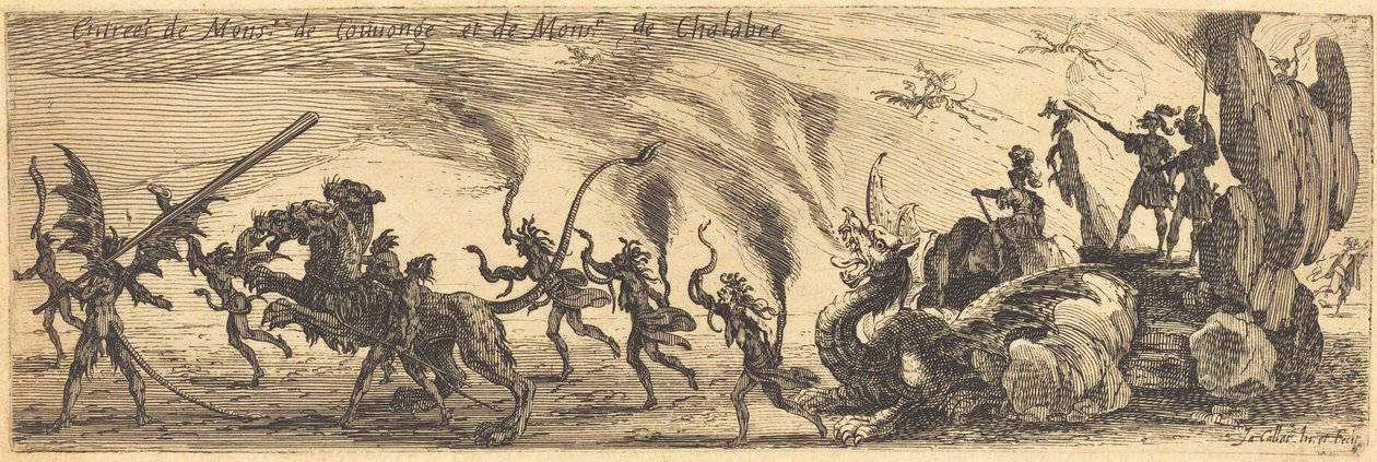 M. de Couvonge ve M. de Chalabre'nin girişi [ekstra levha], 1627. by Jacques Callot