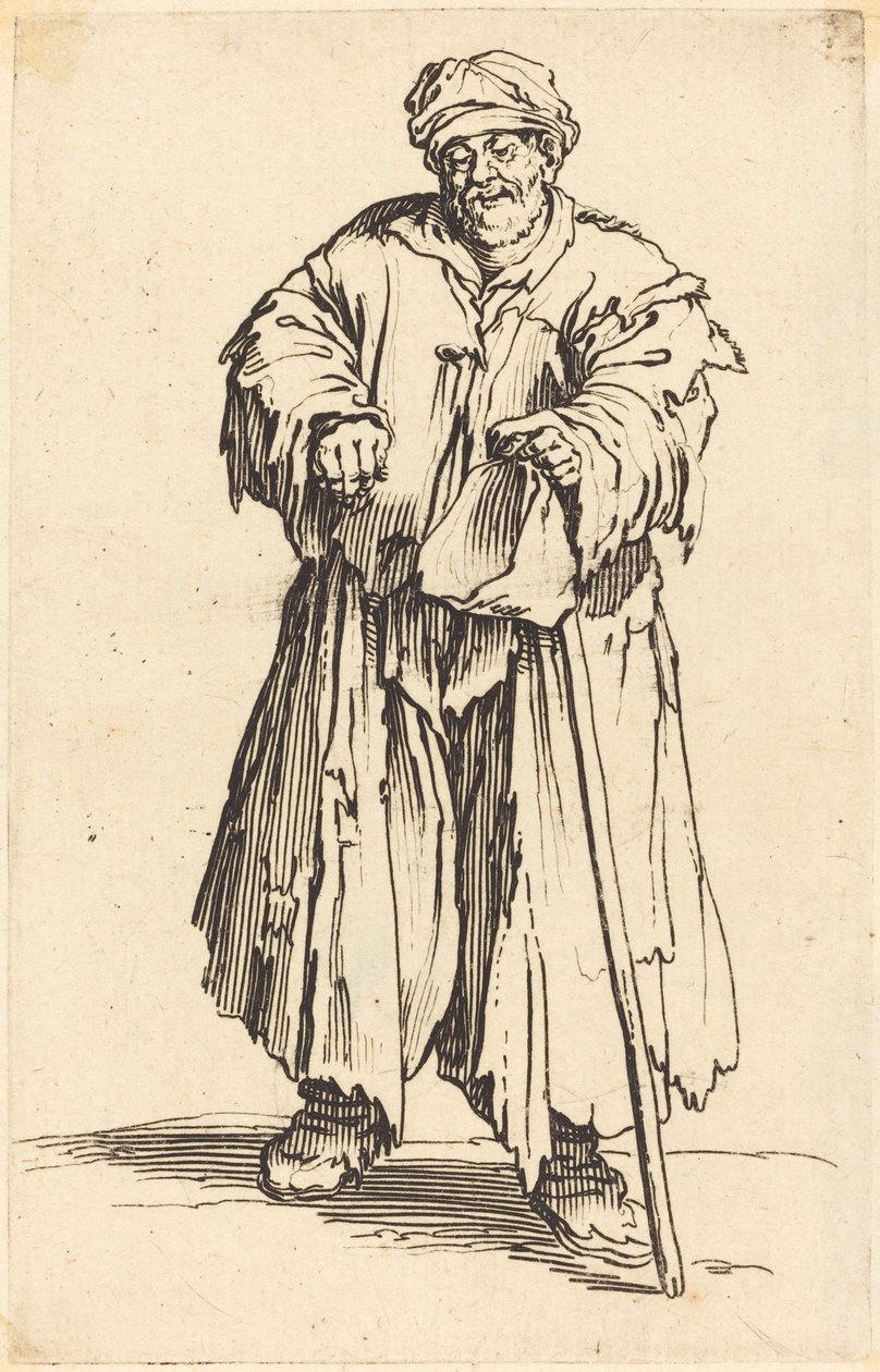 Gözleri Düşmüş Şişko Dilenci, c. 1622. by Jacques Callot