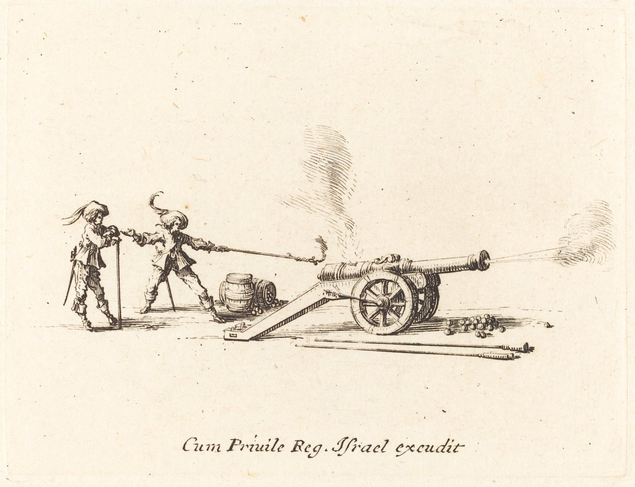 Topun Ateşlenmesi, 16341635. by Jacques Callot