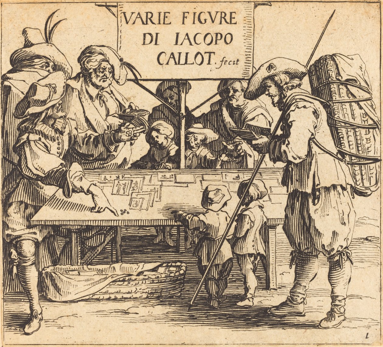 Varie Figürü için Ön Kapak, c. 1621. by Jacques Callot