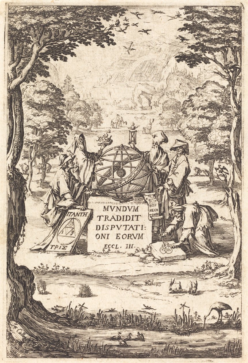 Kutsal Cosmologia için kapak (Astrologlar ile Başlık) by Jacques Callot