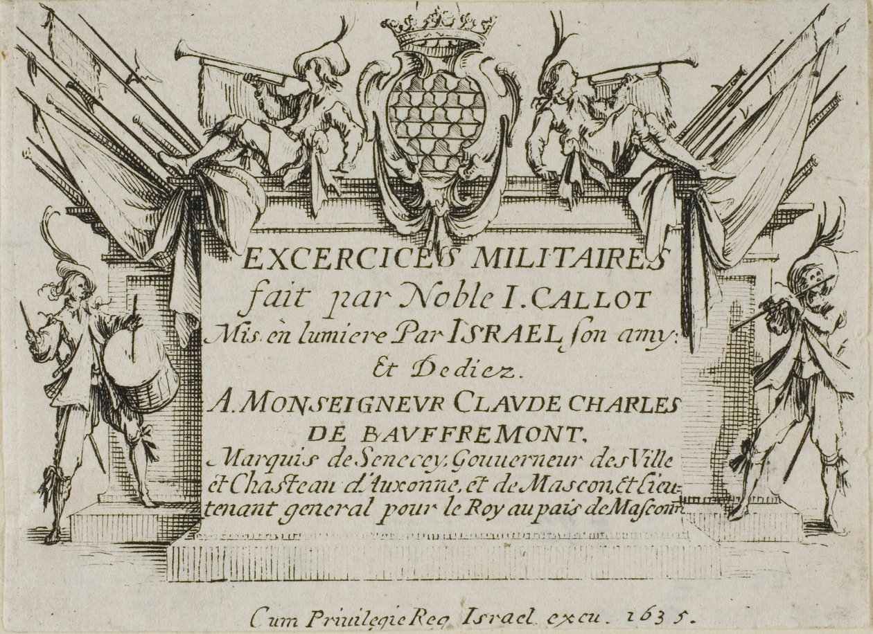 Frontispiece, Askeri Tatbikatlardan by Jacques Callot