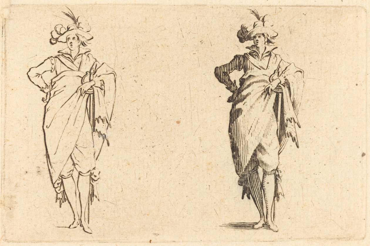 Beyefendi El Kalçasında Önden Görüntülendi, c. 1622. by Jacques Callot