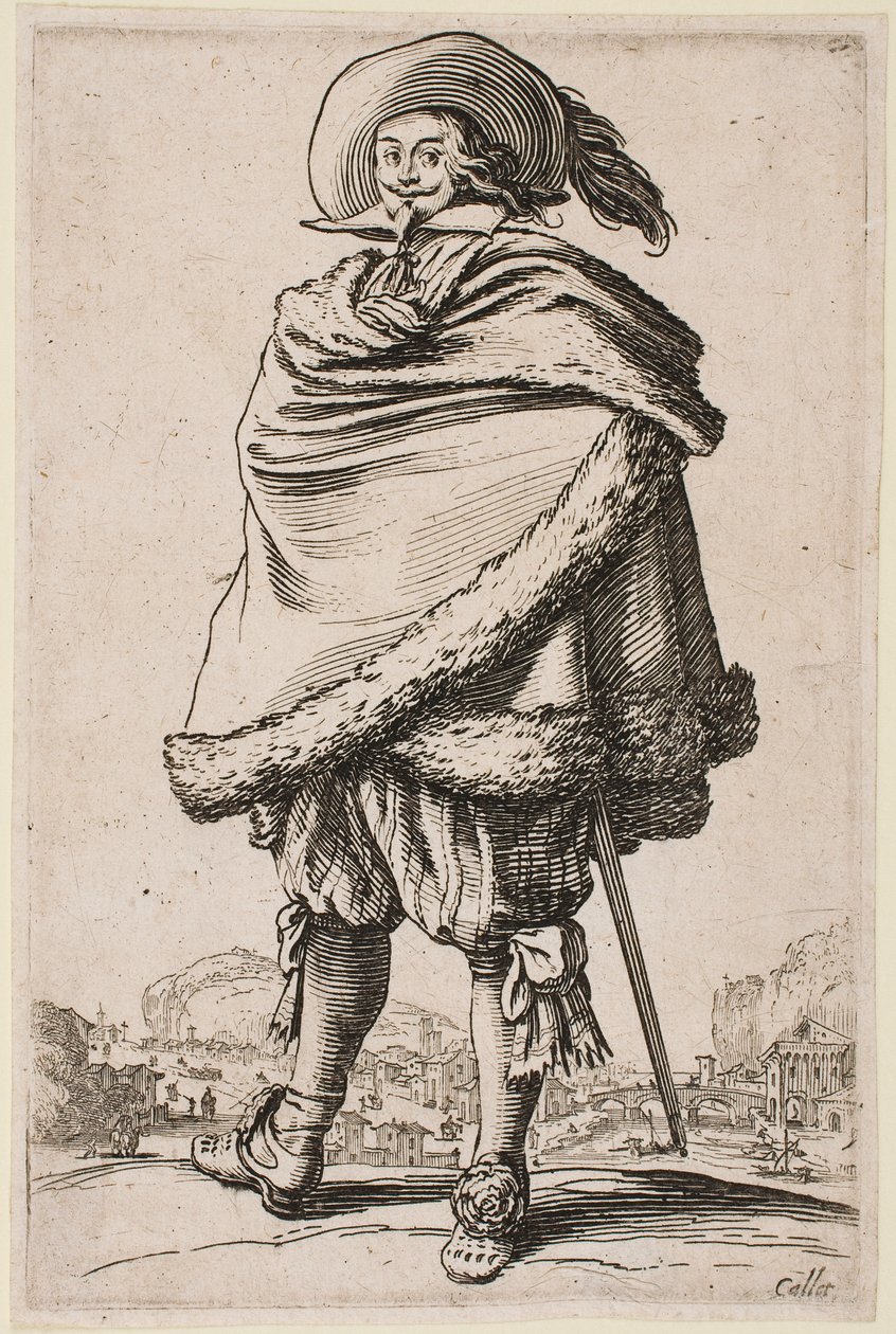“The Nobility” dizisinden Kürklü Bir Pelerine Sarılmış Beyefendi by Jacques Callot