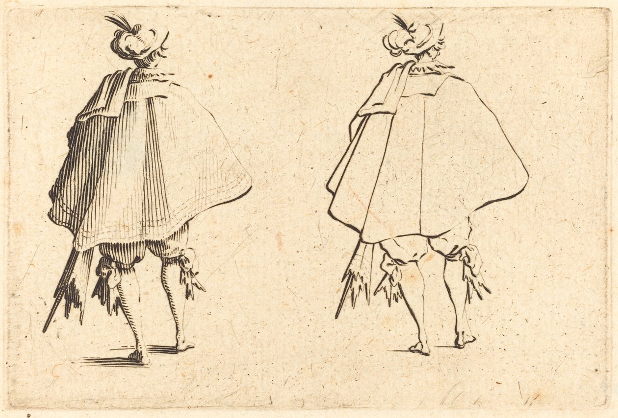 Arkadan Görülen Büyük Mantolu Beyefendi by Jacques Callot