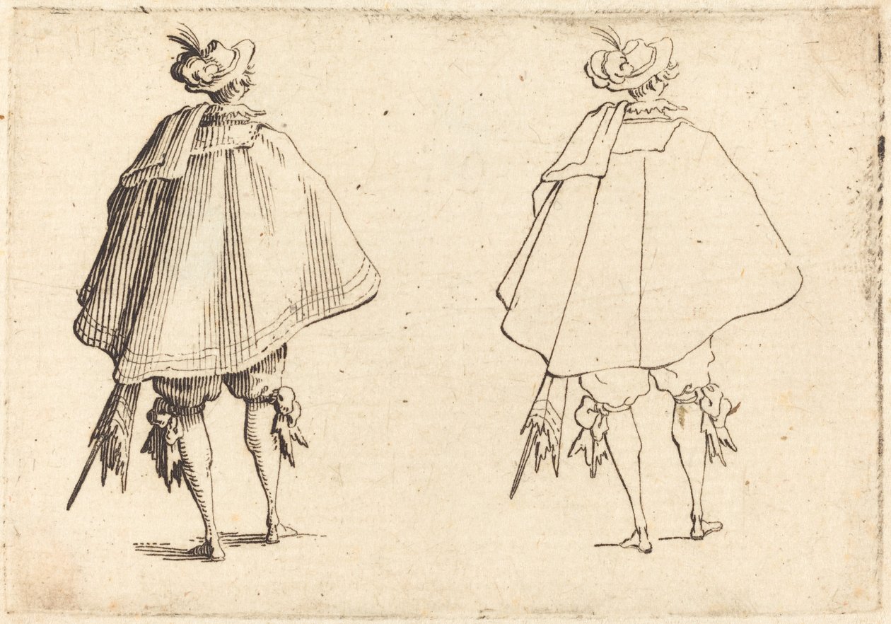 Arkadan Görülen Büyük Mantolu Beyefendi by Jacques Callot
