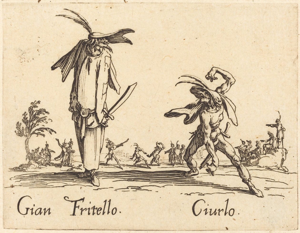 Gian Fritello ve Ciurlo, c. 1622. by Jacques Callot