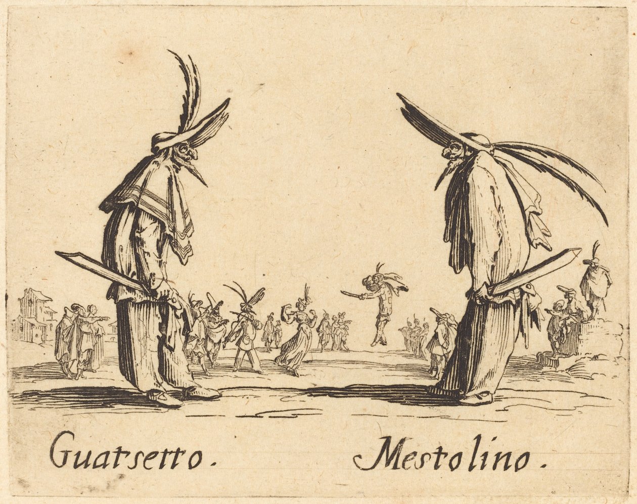 Guatsetto ve Mestolino by Jacques Callot