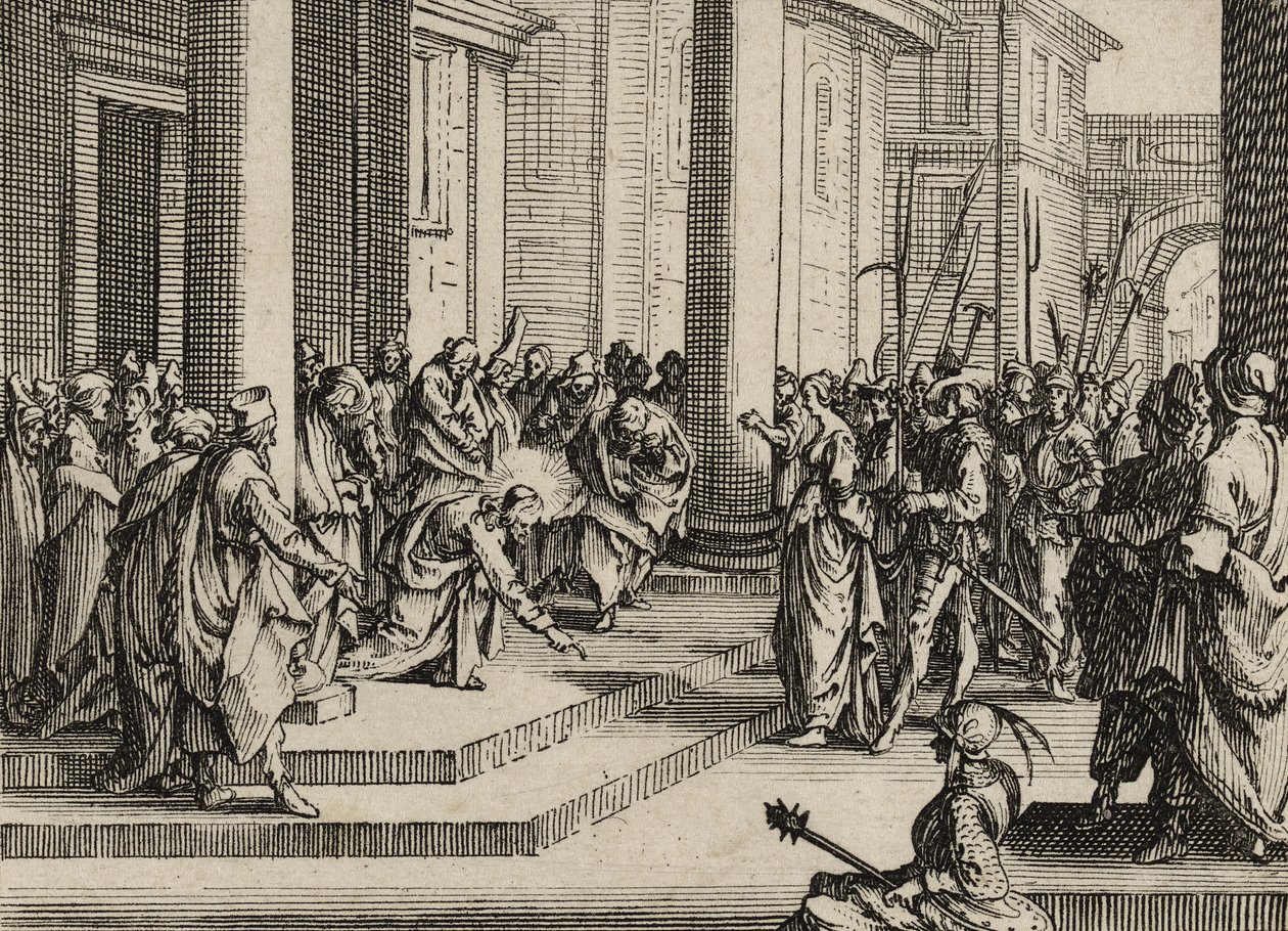 İsa ve Zina, 1635 by Jacques Callot