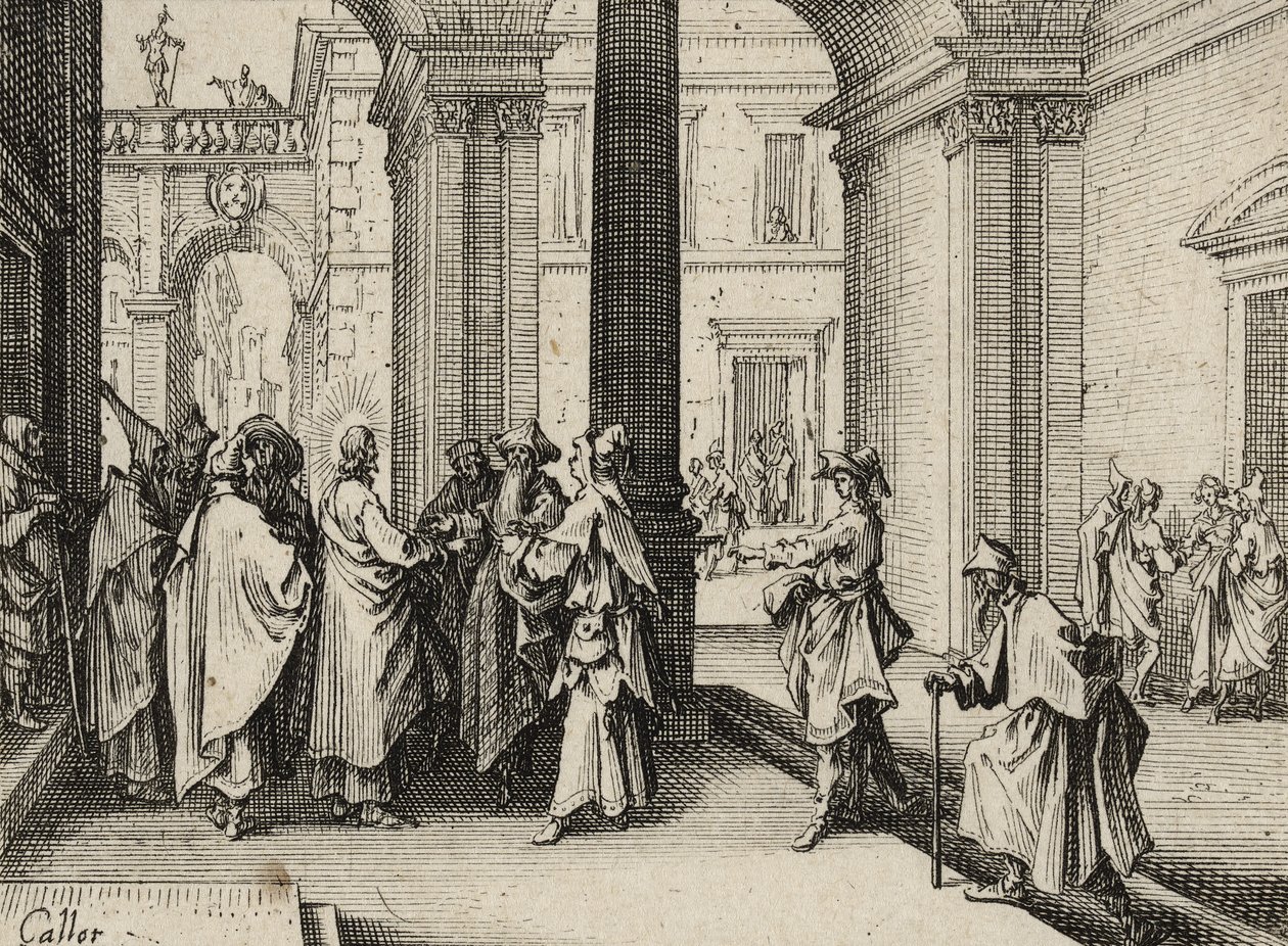 İsa ve Kanun Doktorları, 1635 by Jacques Callot