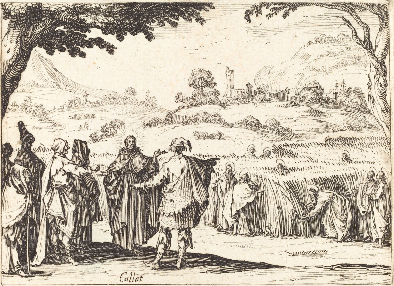 Ferisiler ile İsa by Jacques Callot