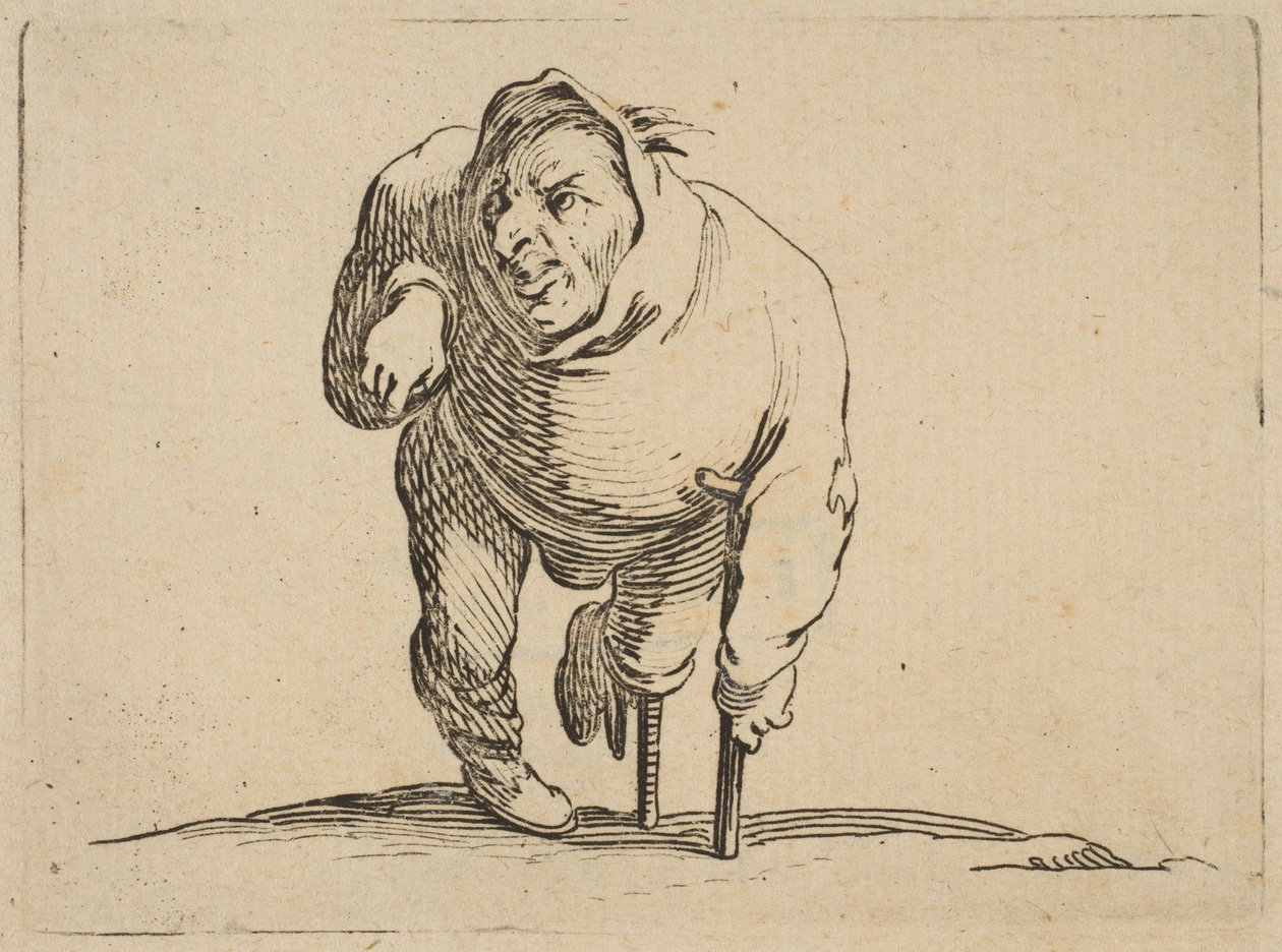 Koltuk Değneği ve Tahtalı Sakat ..., 1616-22. by Jacques Callot