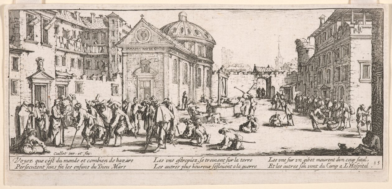 Hastane, The Large Miseries of War'dan bir örnek by Jacques Callot