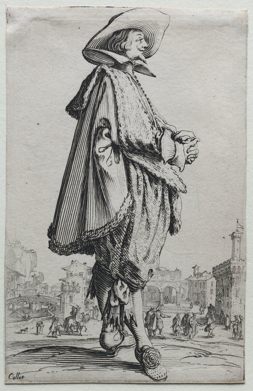 La Noblesse: Profilde Ellerini Sıkışmış Bir Beyefendi by Jacques Callot