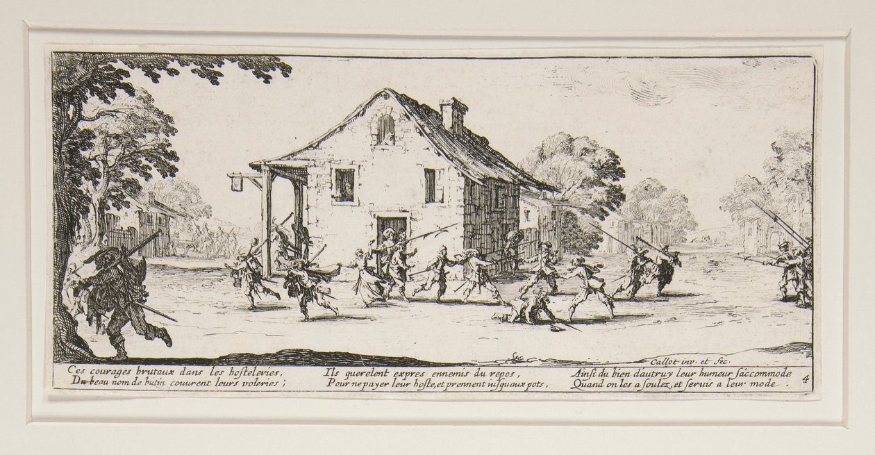 Çapulcu, Savaşın Büyük Sefaletleri serisinden 4. plaka by Jacques Callot