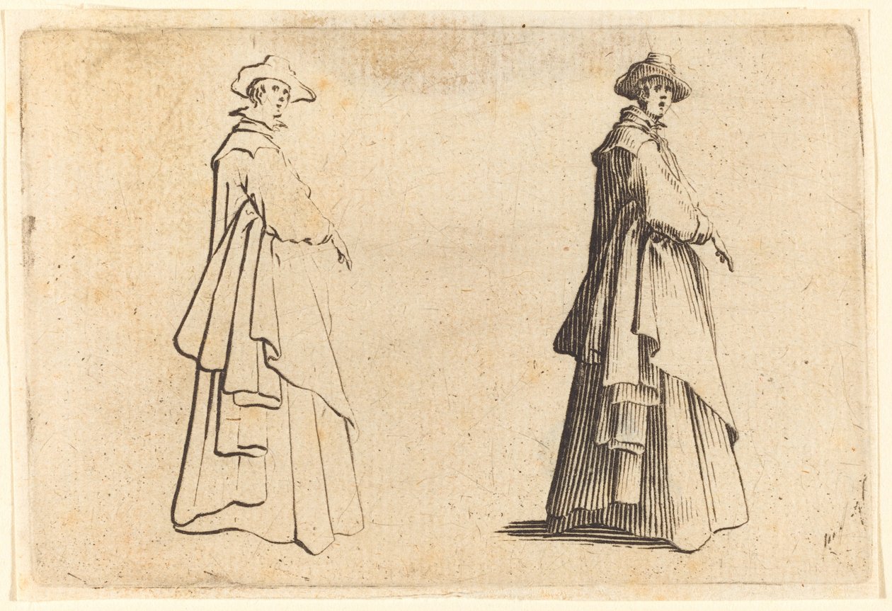 Büyük Paltolu Bayan by Jacques Callot