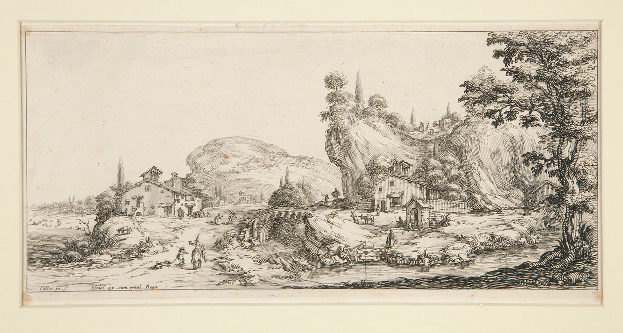 Giovanni de Medici için Manzaralardan 6. Manzara by Jacques Callot