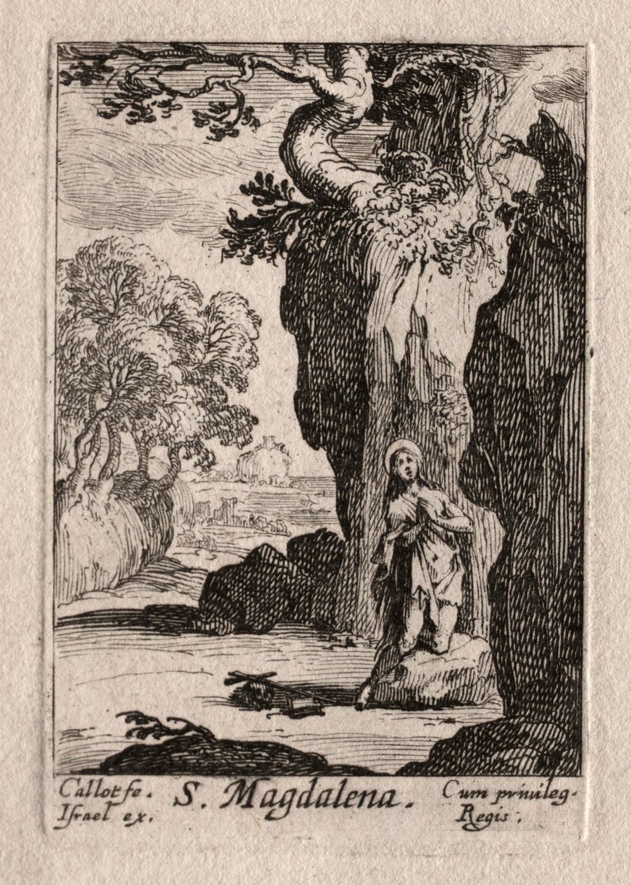 Tövbekarlar: Tövbekar Aziz Magdalen. by Jacques Callot