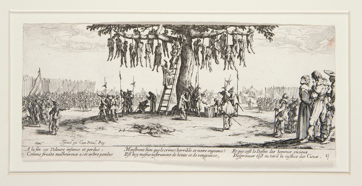 Savaşın büyük sefaletleri: N. 11 - Asılı by Jacques Callot