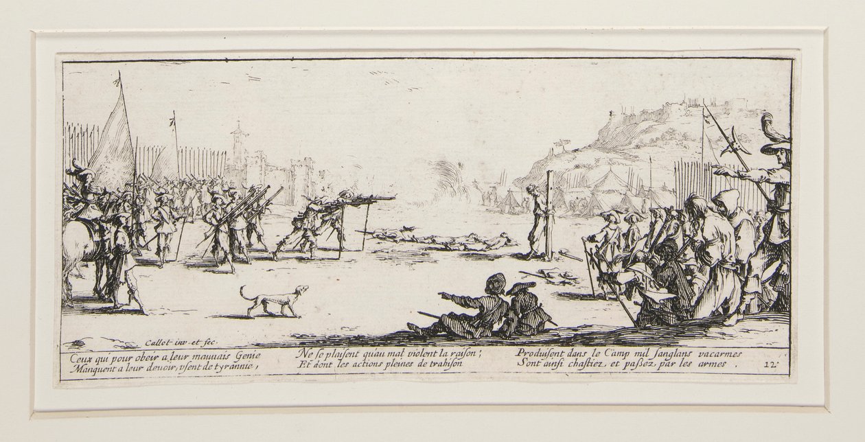 Savaşın büyük sefaletleri: N. 12 - L by Jacques Callot