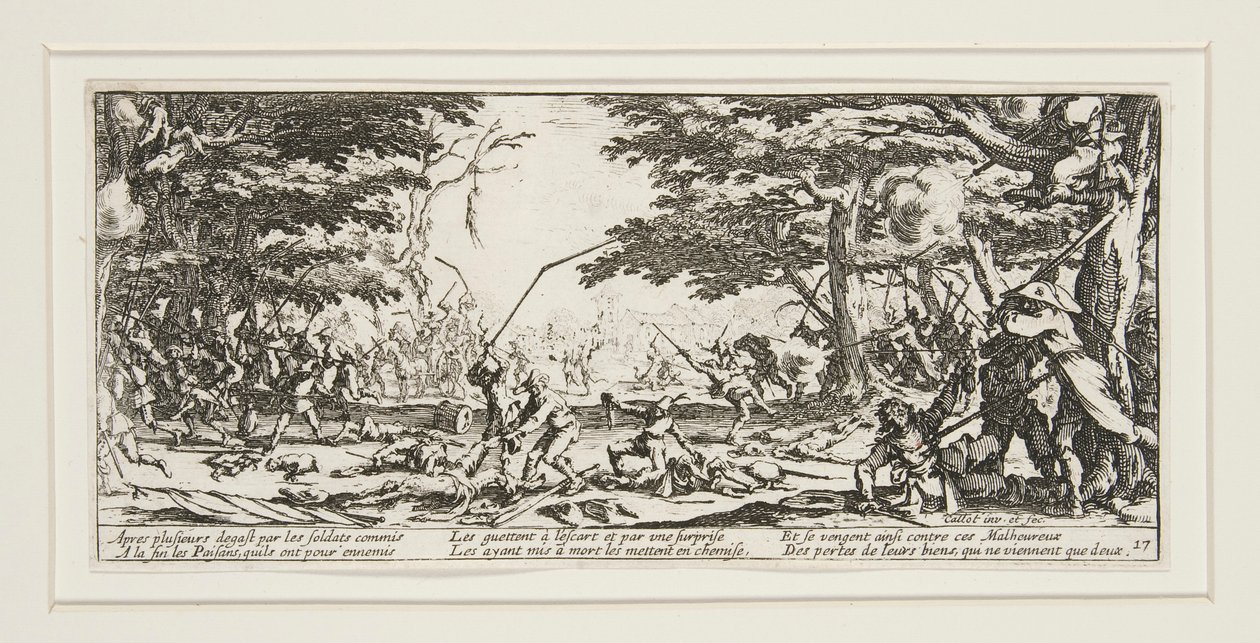 Savaşın büyük sefaletleri: N. 17 - Köylülerin intikamı by Jacques Callot