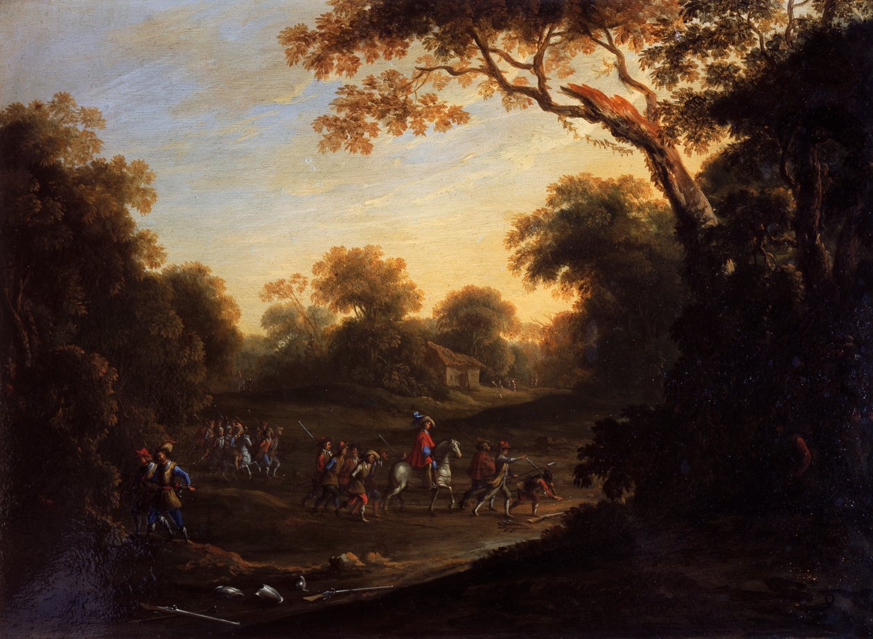 Bir askerin, suçluların ve mahkumların hayatı (bakır üzerine yağ) by Jacques Callot