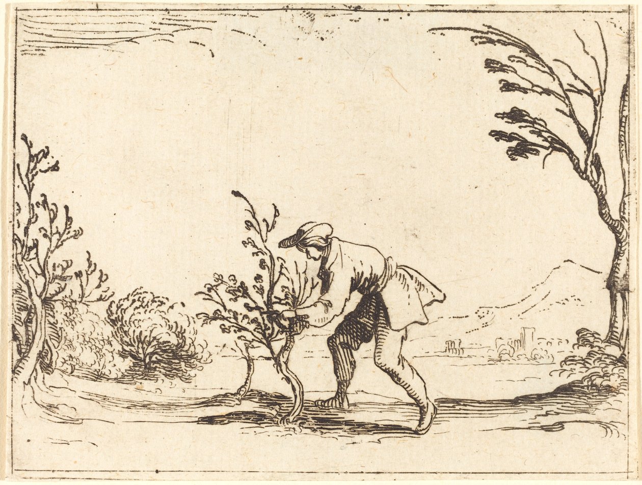 Balzam Ağacı Kesen Adam by Jacques Callot
