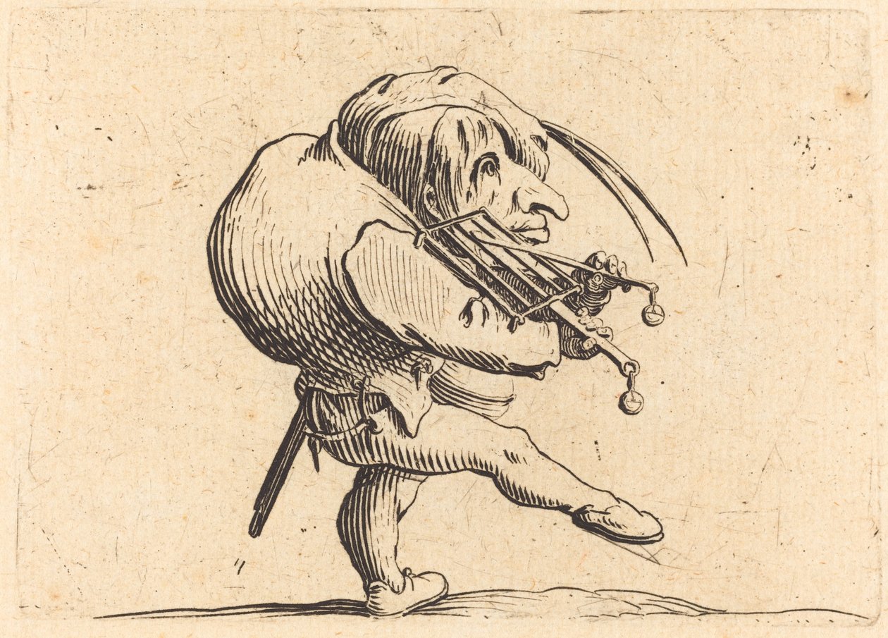 Adam bir ızgara kazıma by Jacques Callot