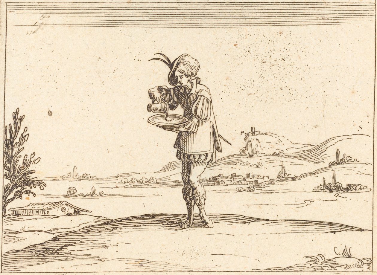 İnci Yıkanan Adam. by Jacques Callot