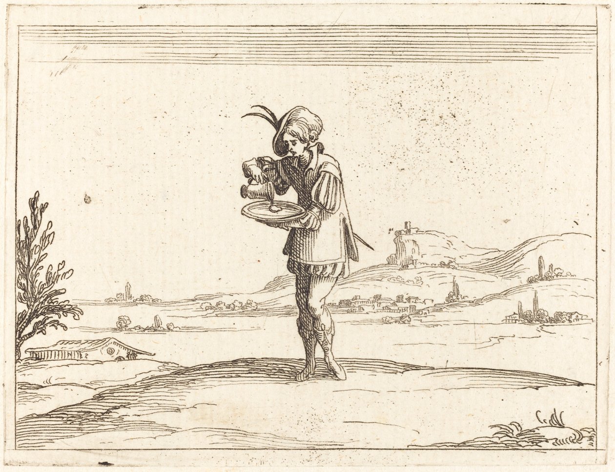İnci Yıkanan Adam. by Jacques Callot