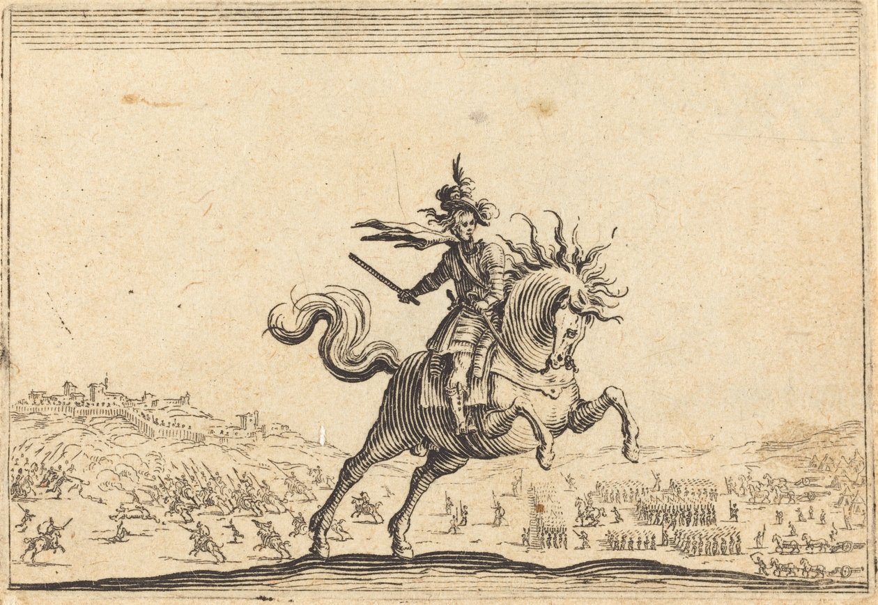Atlı Askeri Komutan, c. 1622. by Jacques Callot