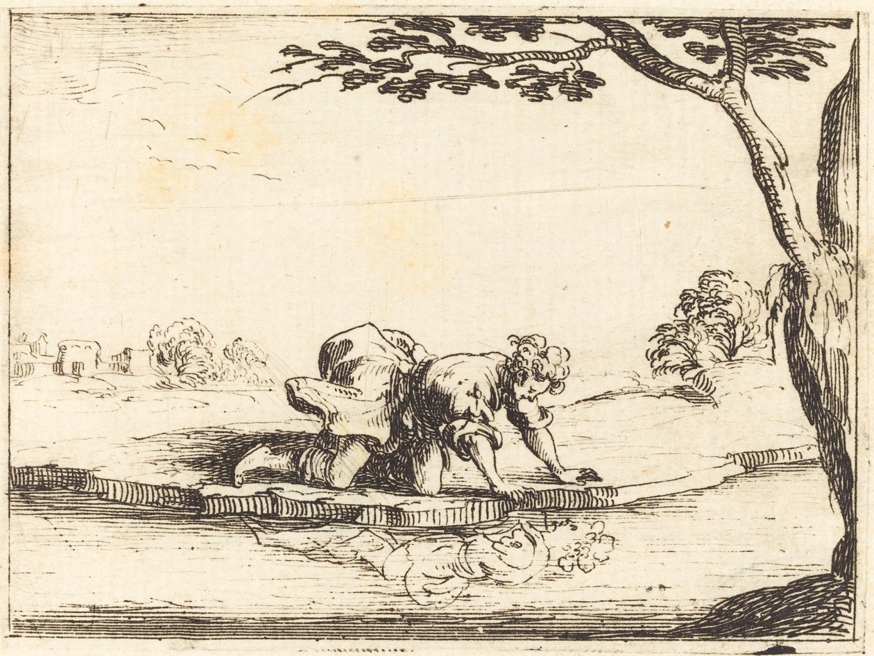 Suya Bakarken Nergis by Jacques Callot