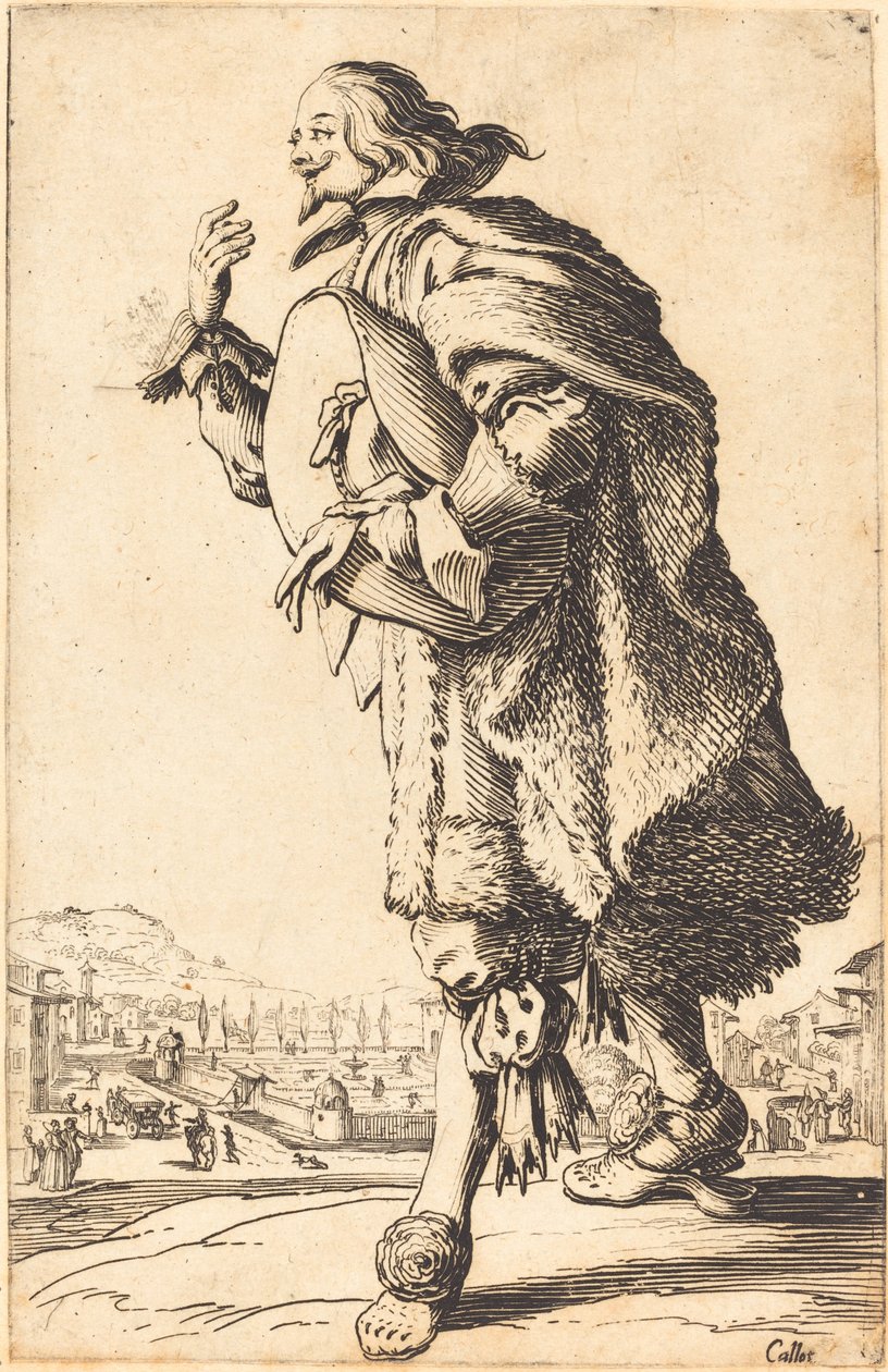 Keçe şapkalı asil adam, eğilerek by Jacques Callot