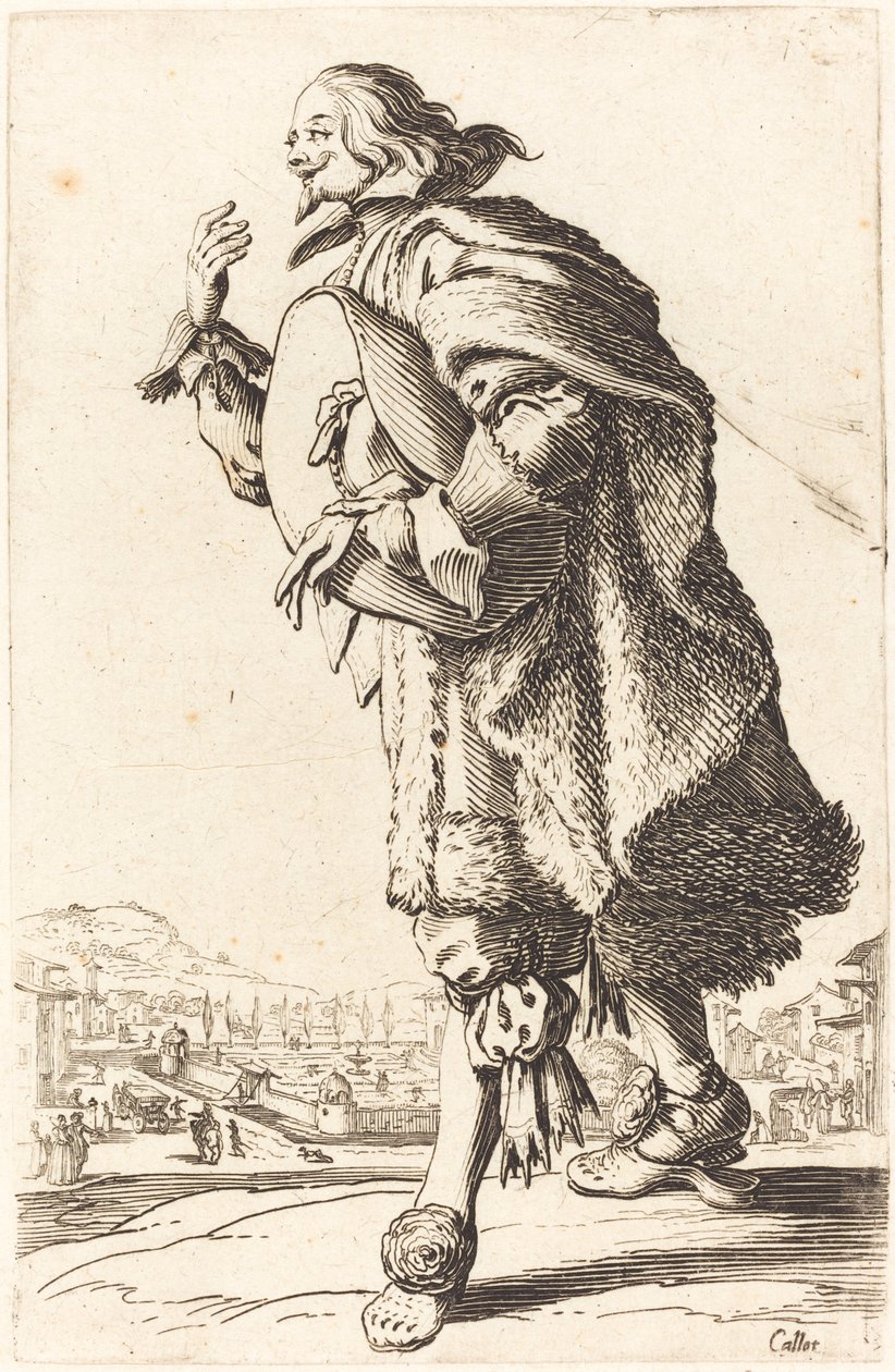 Keçe şapkalı asil adam, eğilerek by Jacques Callot
