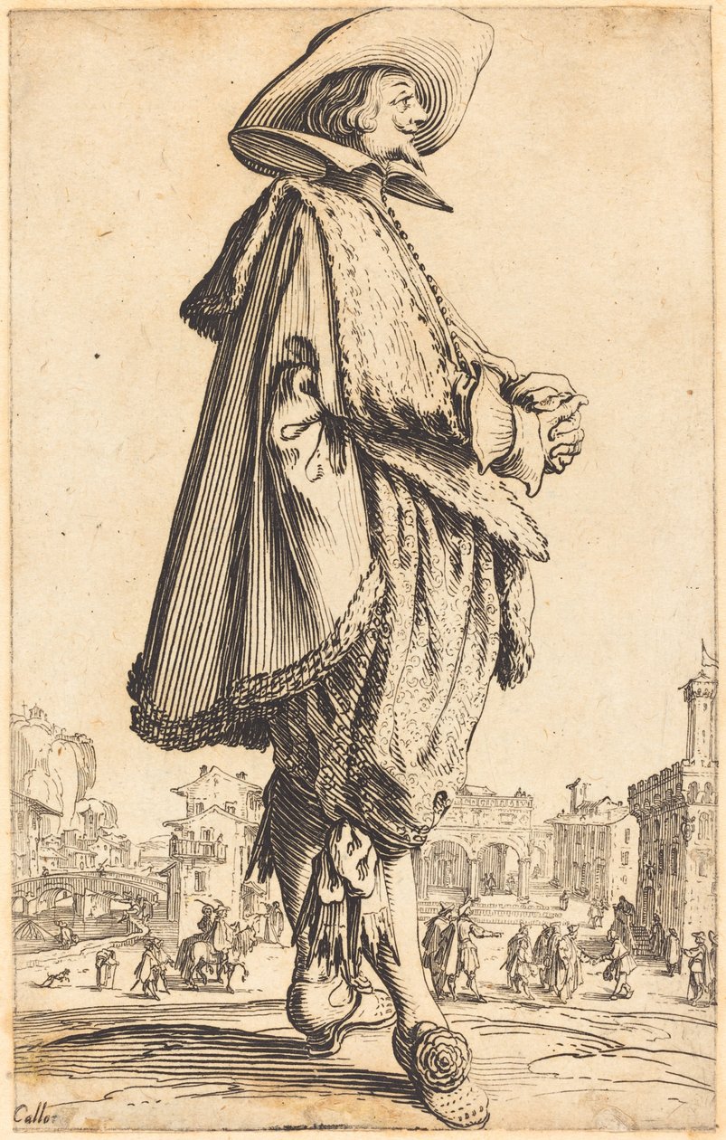 Katlanmış ellerle asil adam by Jacques Callot