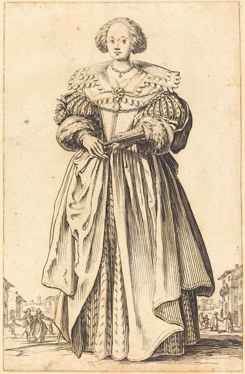 Fanlı Asil Kadın by Jacques Callot
