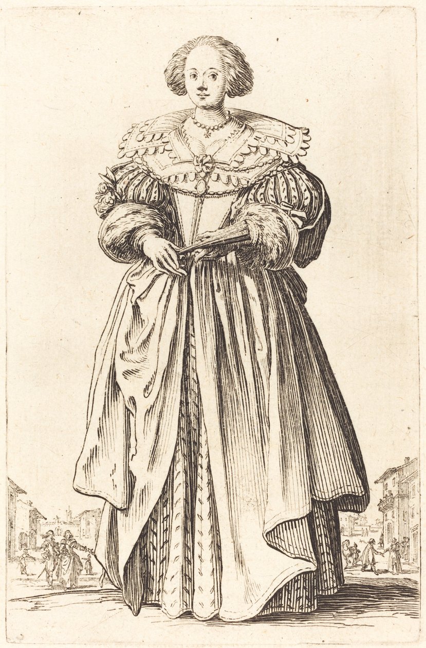 Fanlı Asil Kadın by Jacques Callot