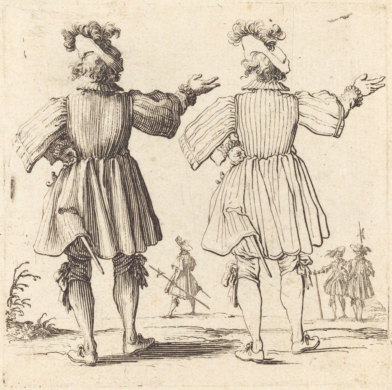 Arkadan Görülen Tüylü Memur, 1617 ve 1621. by Jacques Callot